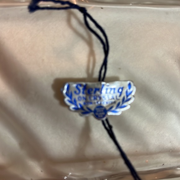 Vintage MCM SILVER CITY GLASS CO Sterling on Crystal Serving Tray Floral Design - Picture 7 of 17